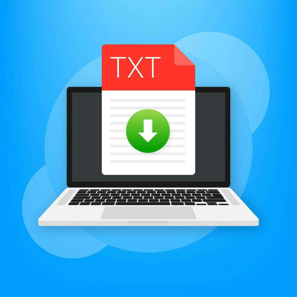 TXT file icon. Spreadsheet document type. Modern flat design graphic illustration. Vector TXT icon.