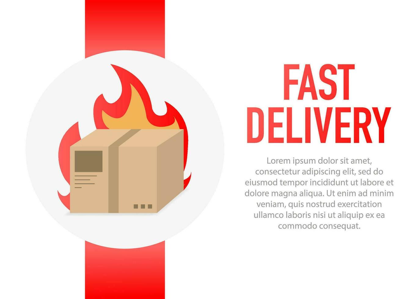 Free and fast delivery labels. Vector illustration.