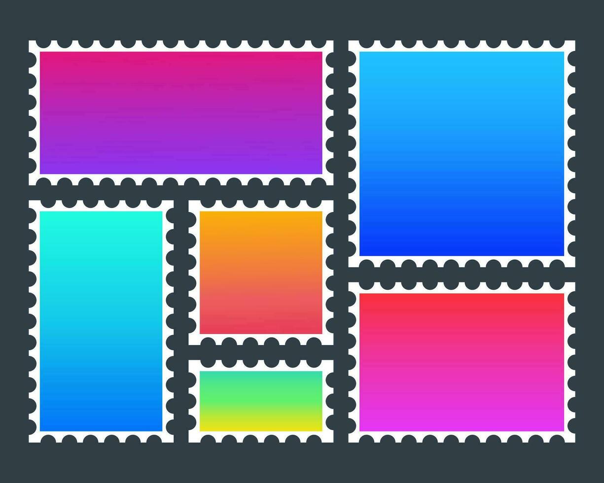 Modern colorful postage stamp, great design for any purposes. Vector icon.