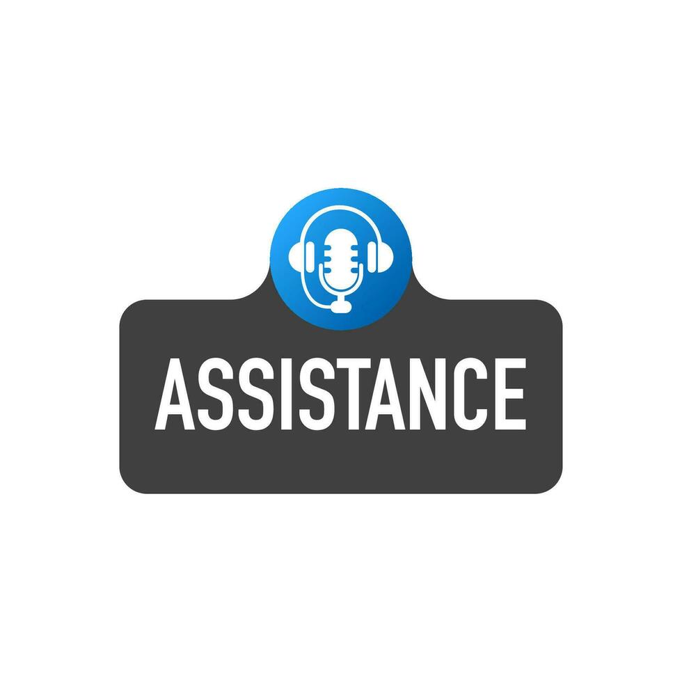 Personal assistant and voice recognition concept. vector