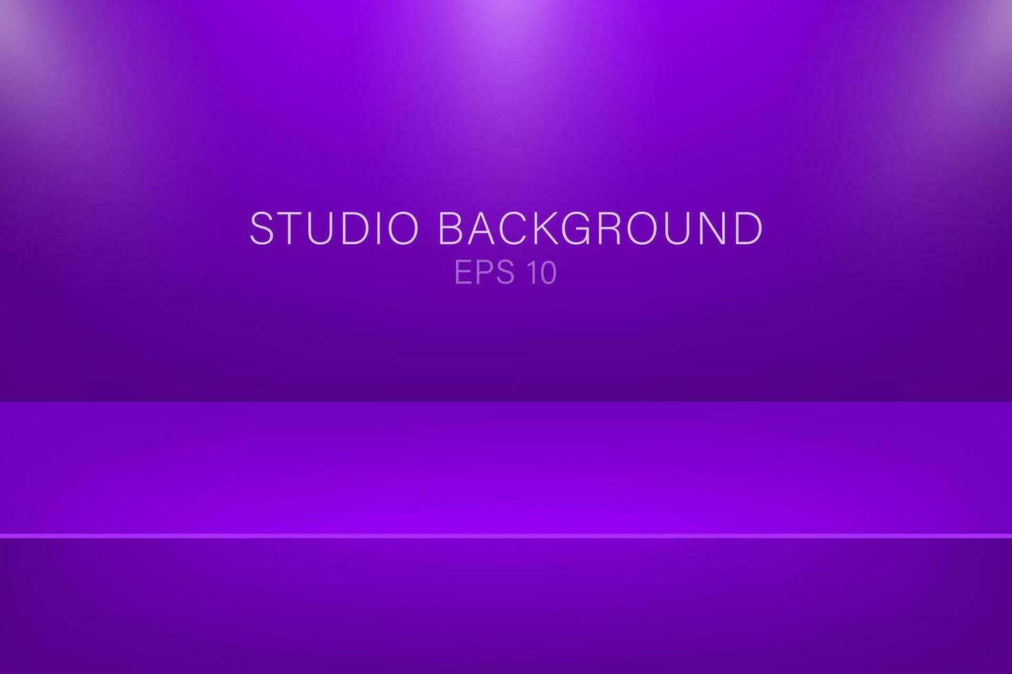 Modern studio background, great design for any purposes. Vector purpur abstract background. 3d vector illustration.