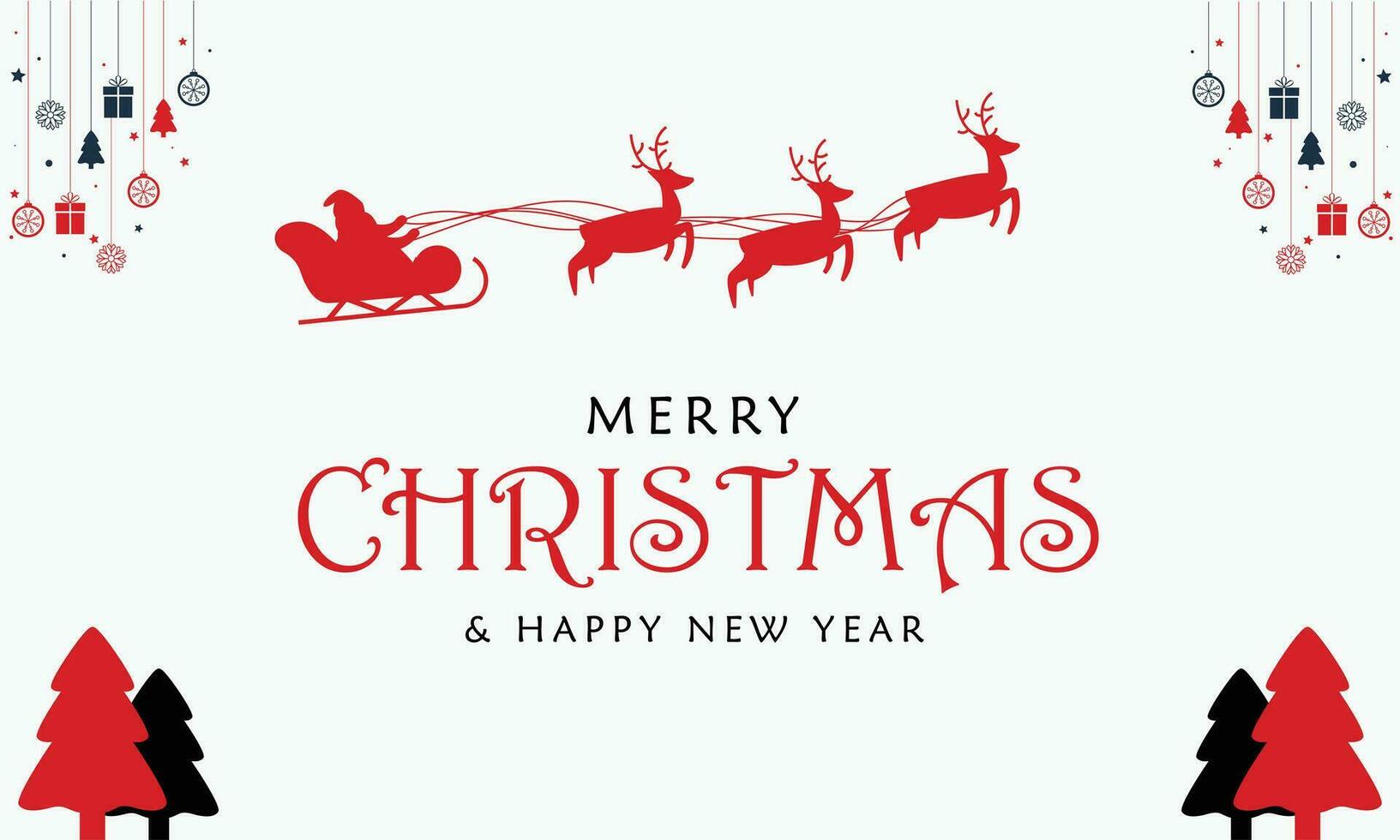 Merry Christmas Poster Design vector