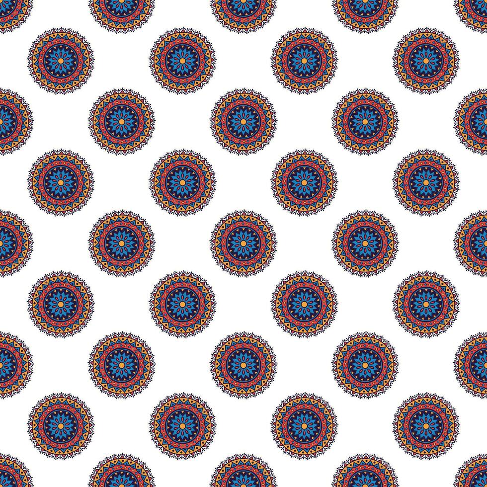 Seamless pattern with mandala ornament. vector