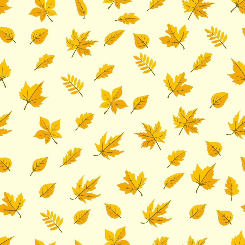 Seamless pattern with autumn leaves. vector