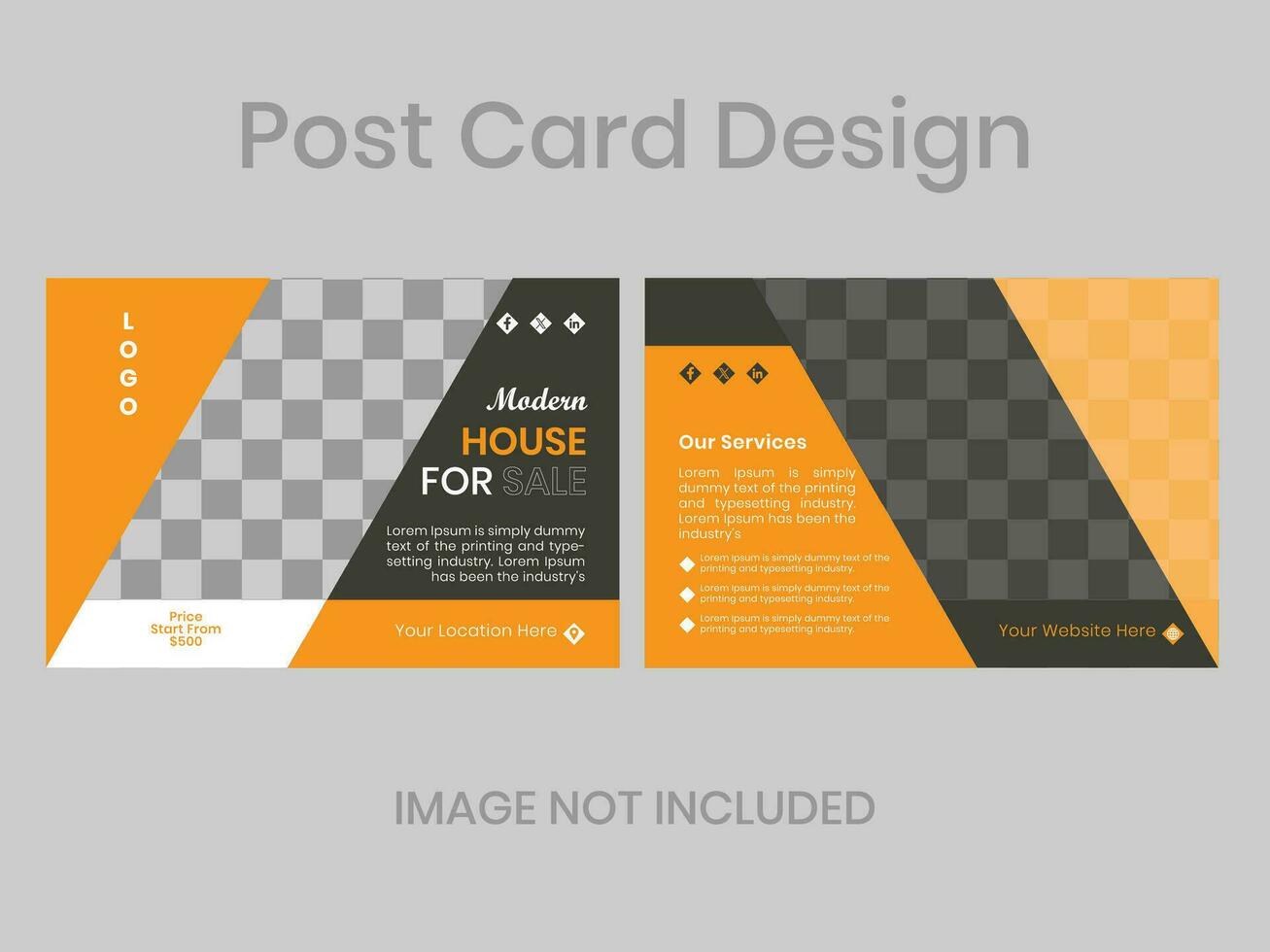 creativo moderno corporativo negocio tarjeta postal eddm diseño modelo vector