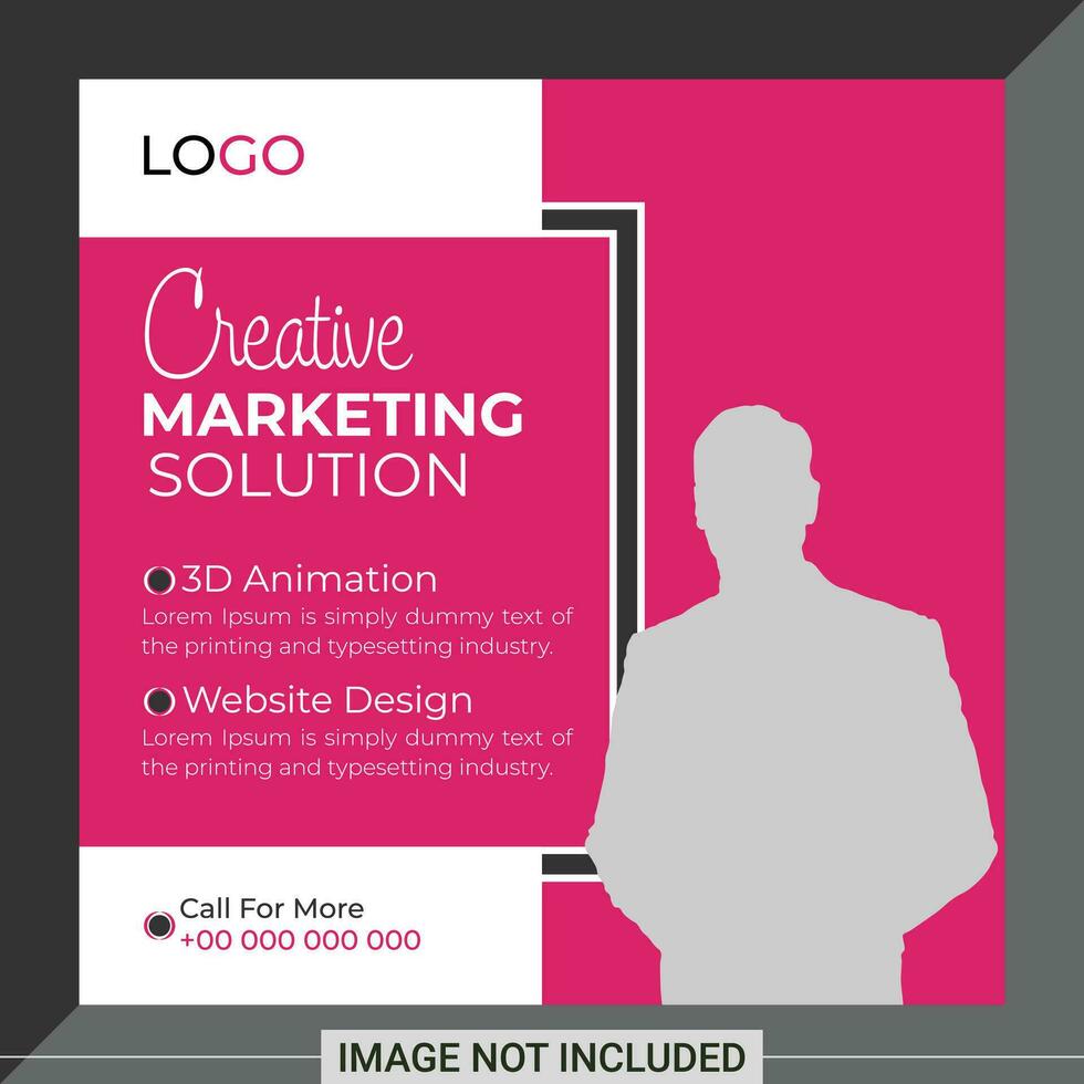 Digital business marketing banner for social media post template vector