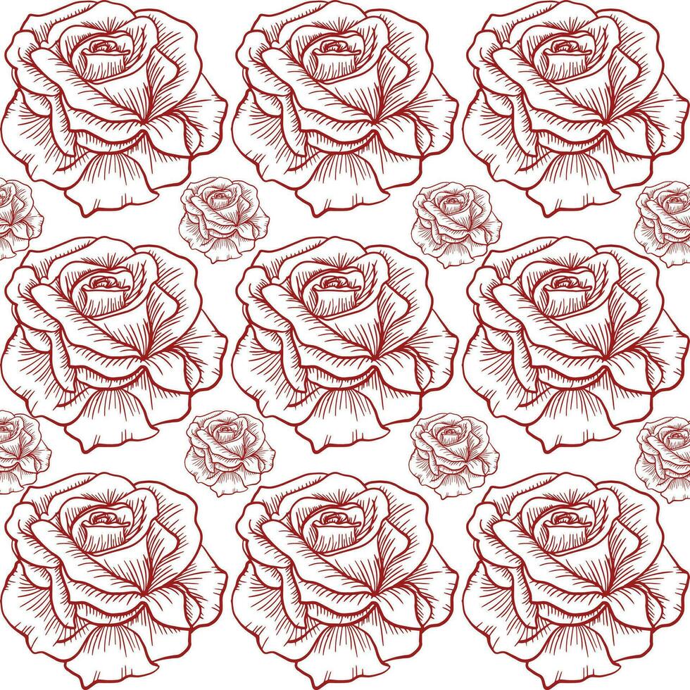 mínimo resumen resumen rosas flor modelo arreglo todas terminado vector diseño antecedentes ilustración digital imagen para textil impresión para fábrica. Rosa textil flor modelo.