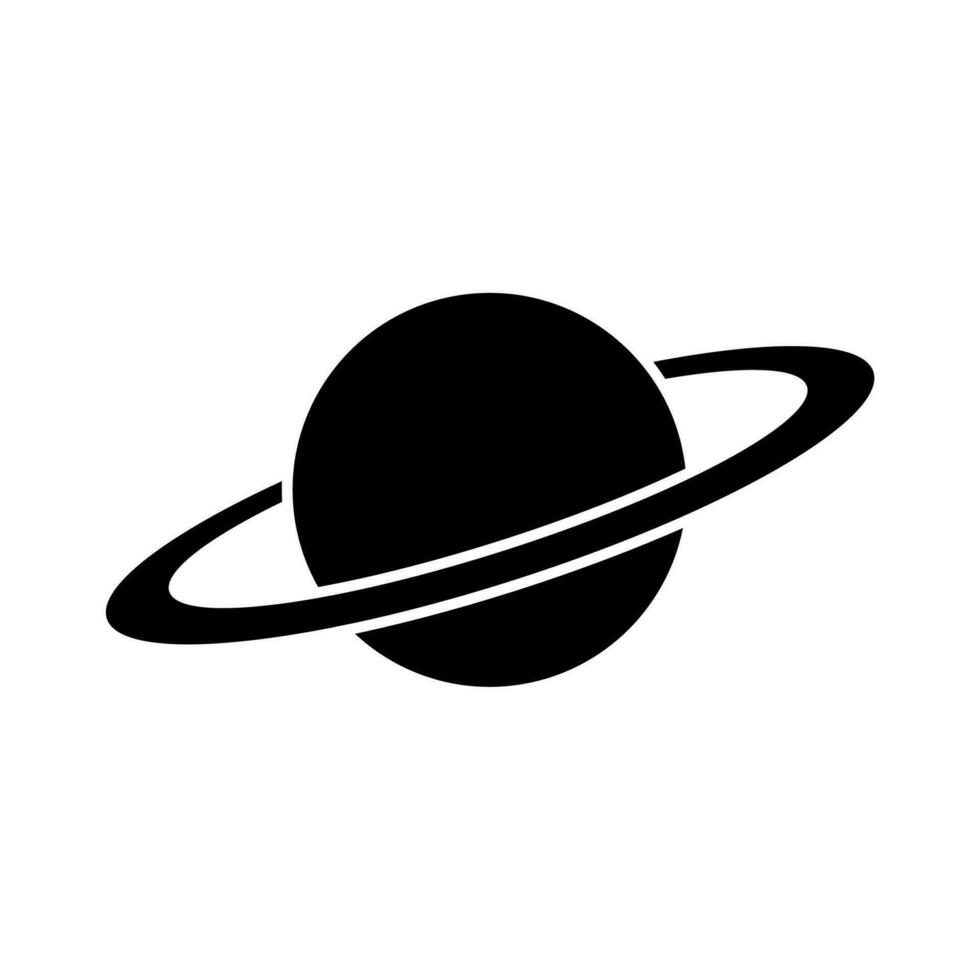 Saturno icono en plano estilo. planeta vector ilustración en blanco aislado antecedentes. galaxia espacio negocio concepto.