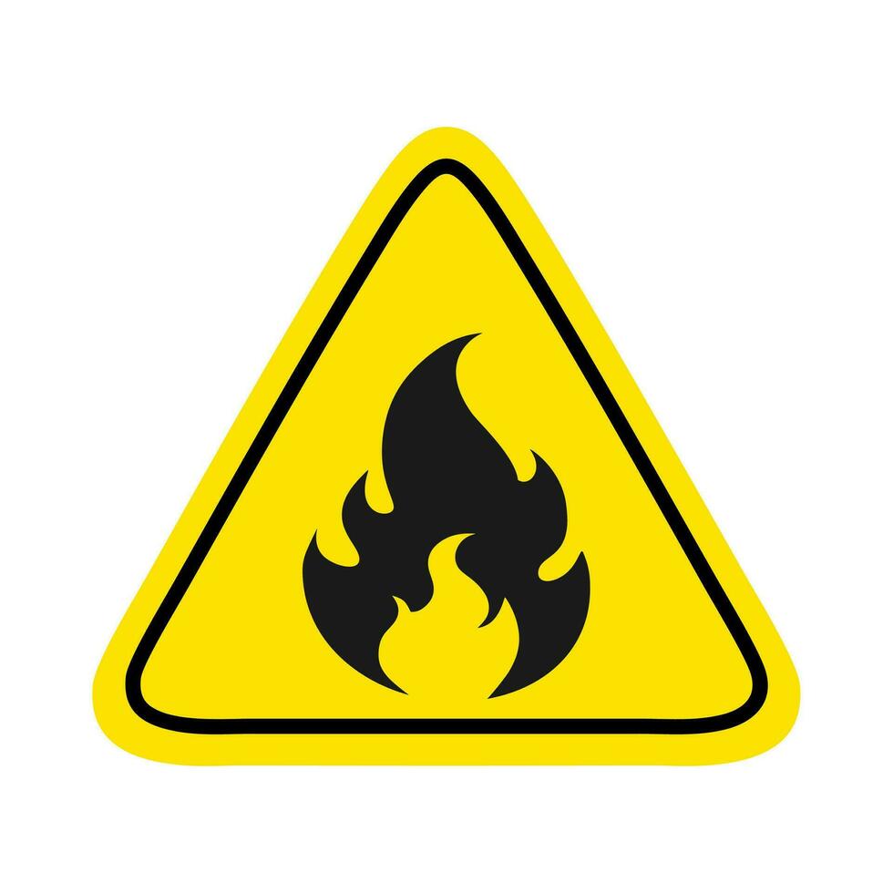 Fire danger sign. Vector illustration