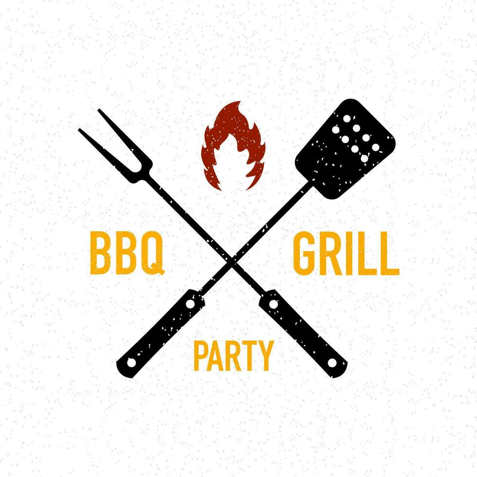 BBQ time, Party. Barbecue or grill tool. Vector illustration.