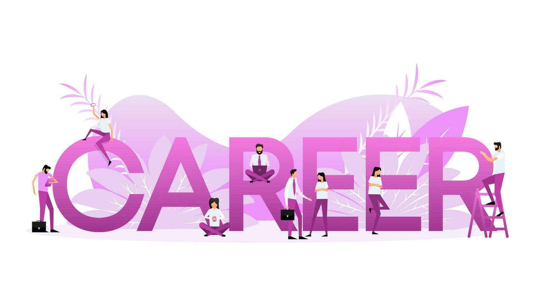 Flat career people for concept design. Team work concept. vector