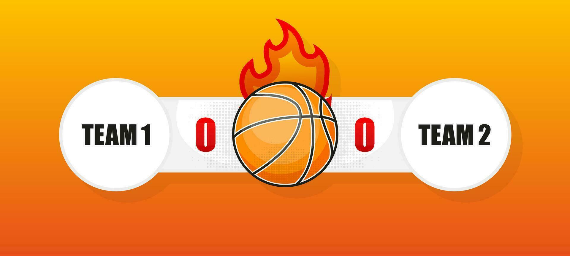 Basketball ball. Sport game tournament. League team and fan club. Vector illustration.