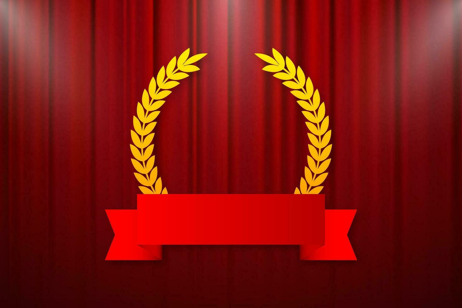 Gold Champion and winner awards - 1st, 2nd and 3rd place awards set. vector