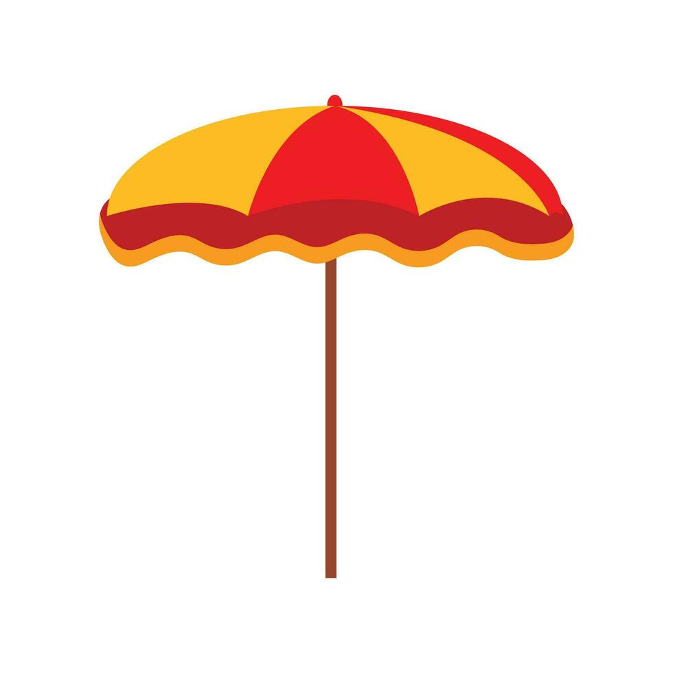 playa paraguas valores vector ilustración