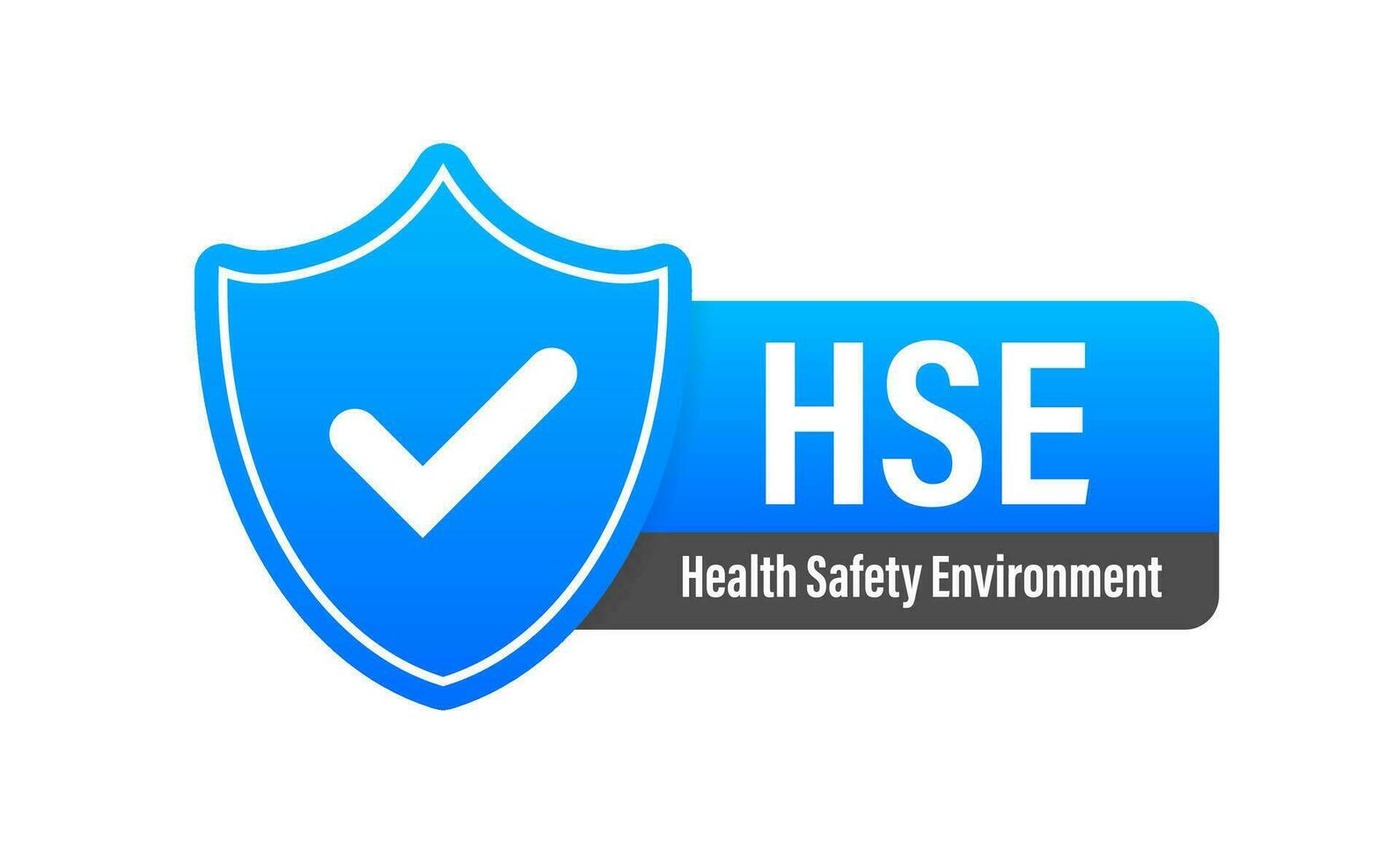 HSE - Health Safety Environment. Work safety. Safe industry and workplace standard. vector