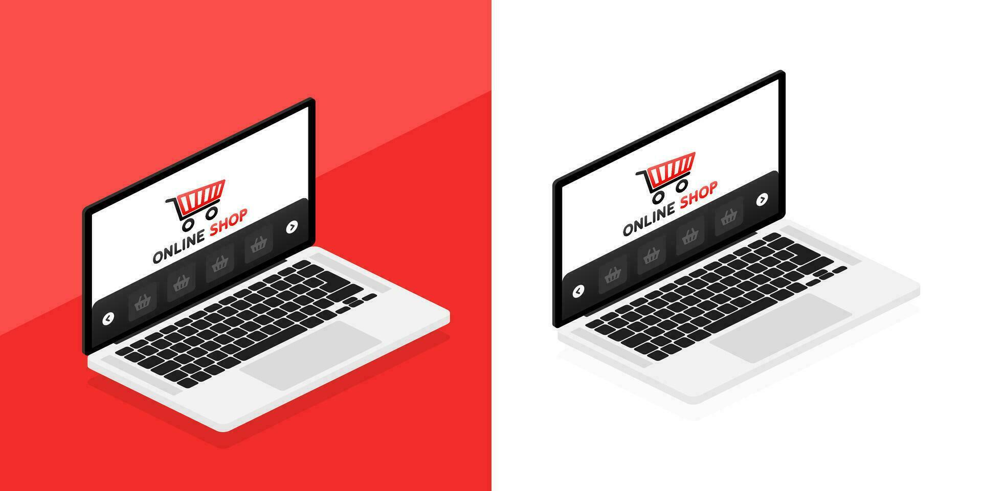 Online Shopping on Websites. E-commerce, Online store. vector