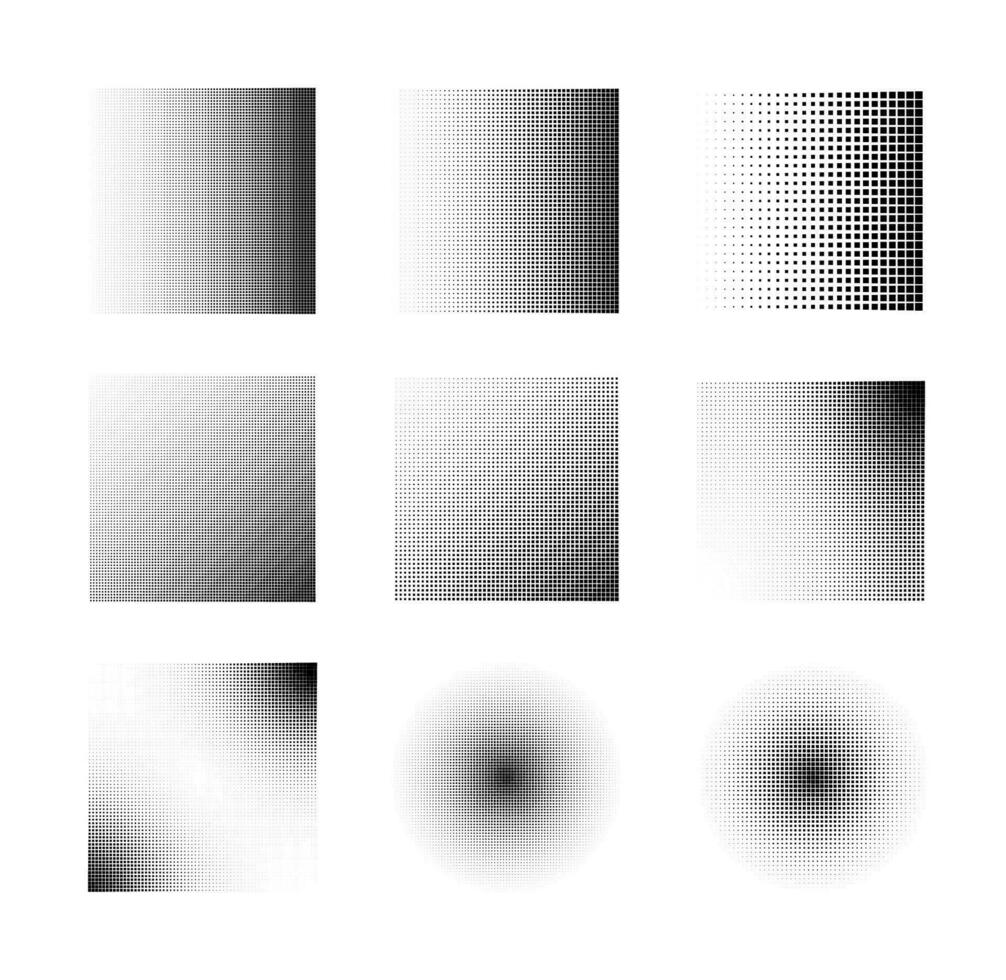 trama de semitonos puntos textura. circulo medios tonos cómic punteado modelo. vector ilustración.