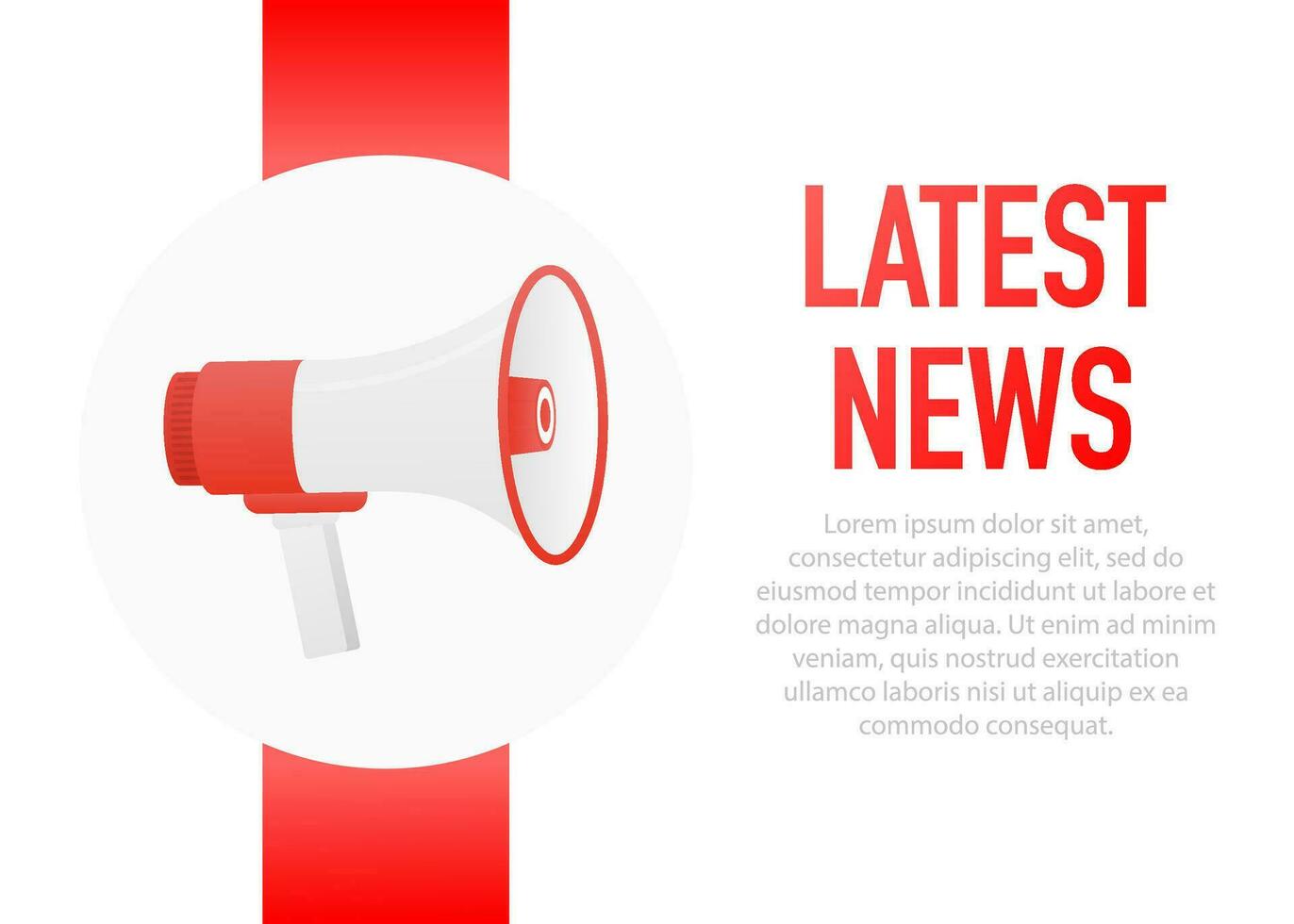 Hand holding megaphone with Latest News. vector