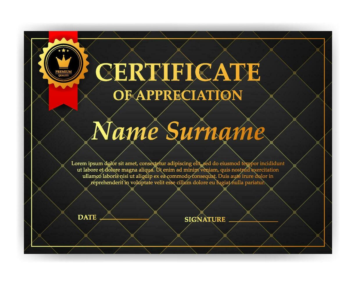 creative certificate of appreciation award template vector