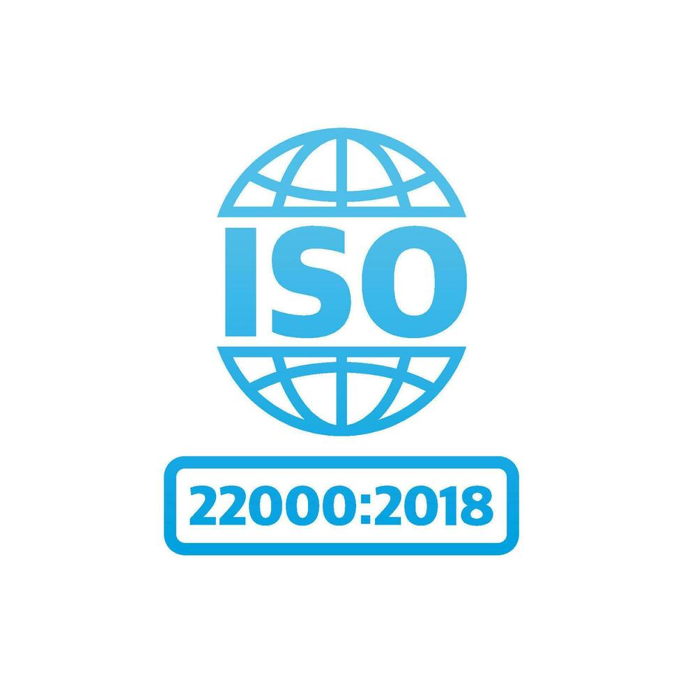 Iso icon, great design for any purposes. Product certification. Vector illustration.