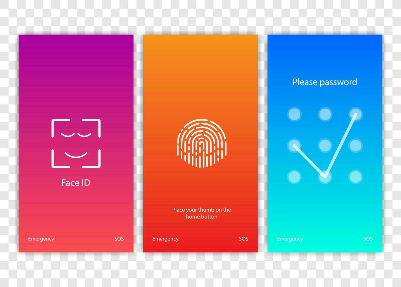 Screen Lock. PInterface for lock screen or enter password pages. Vector illustration.