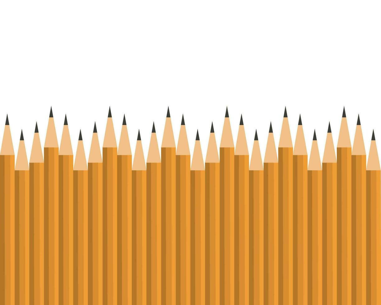 dirigir lapices varios longitud en blanco antecedentes. vector