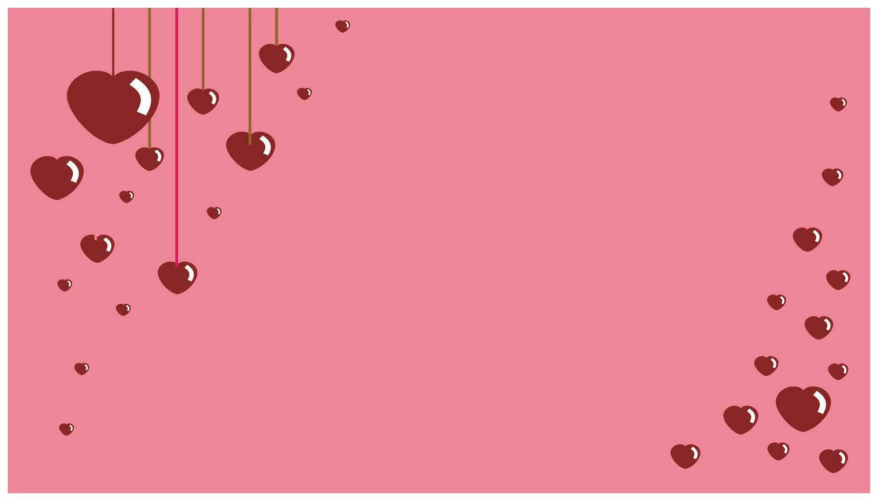 Valentine's day background with red hearts. Vector illustration. Valentine's day card design full of love for greeting card designs, posters, banners. Design elements of love