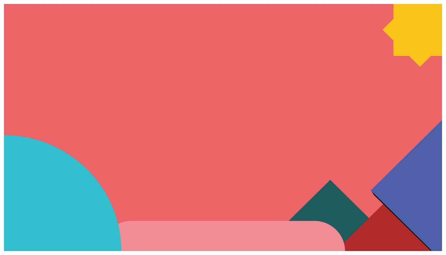 Abstract background with geometric shapes in pastel colors. Place for your text. Vector illustration in flat design style.