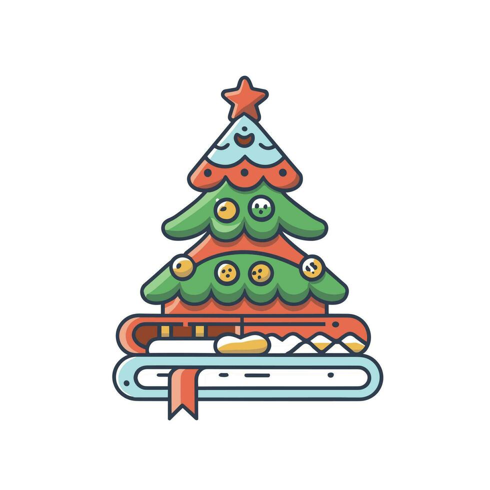 Navidad libro árbol sublimación haz vector