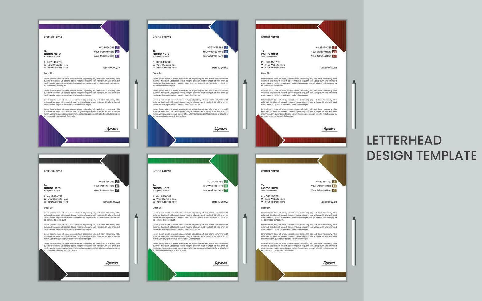 simple letterhead template design. vector