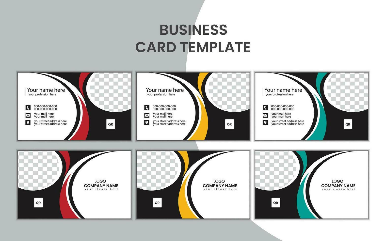 creative and simple business card template design. vector