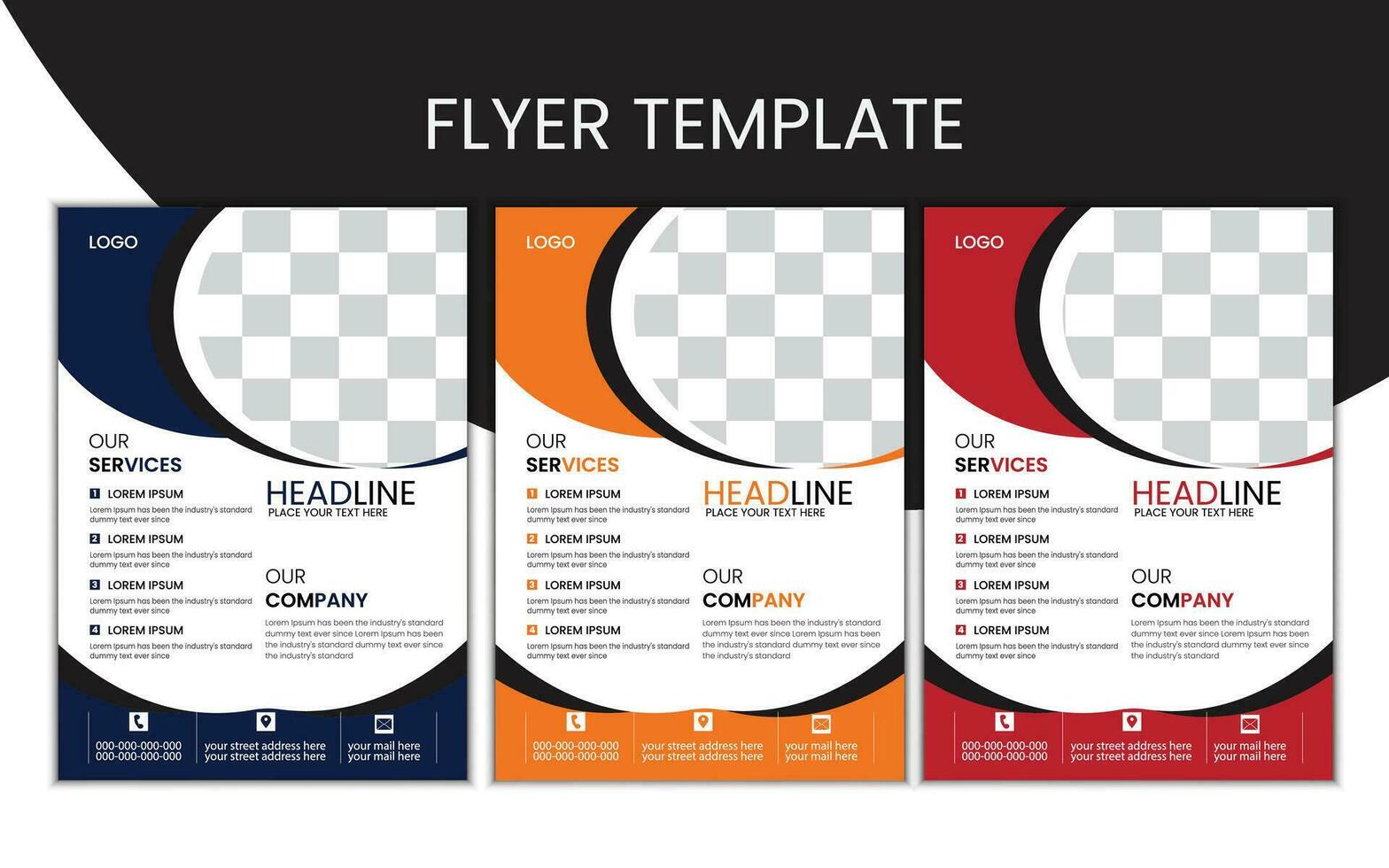 simple flyer template design. vector