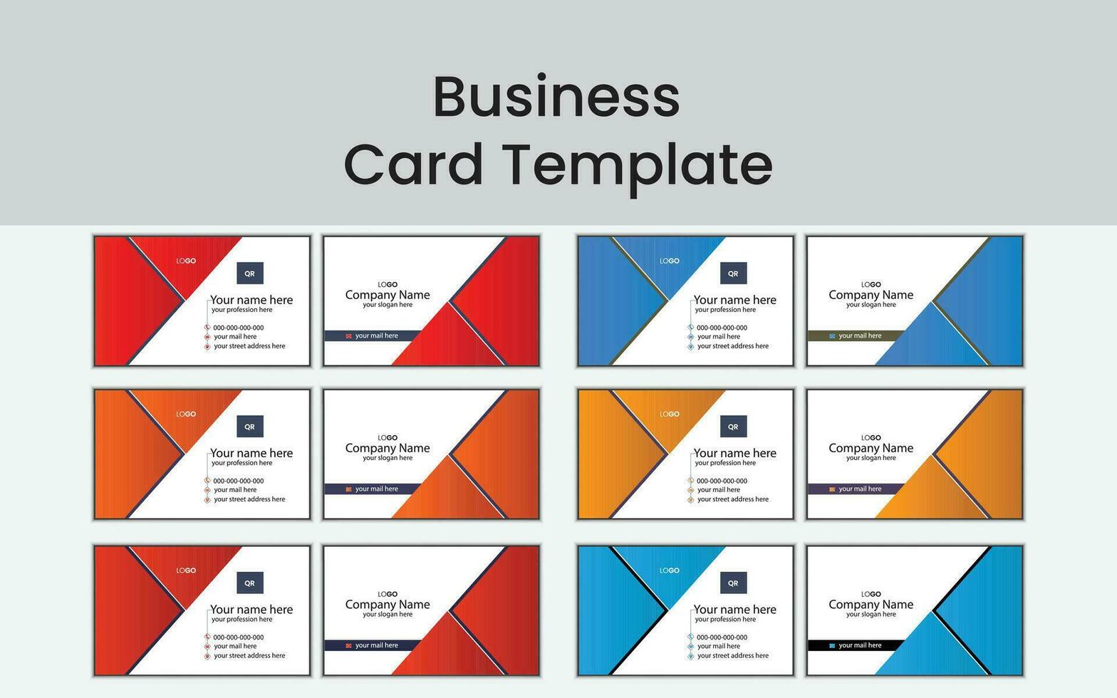 creative and simple business card template design. vector