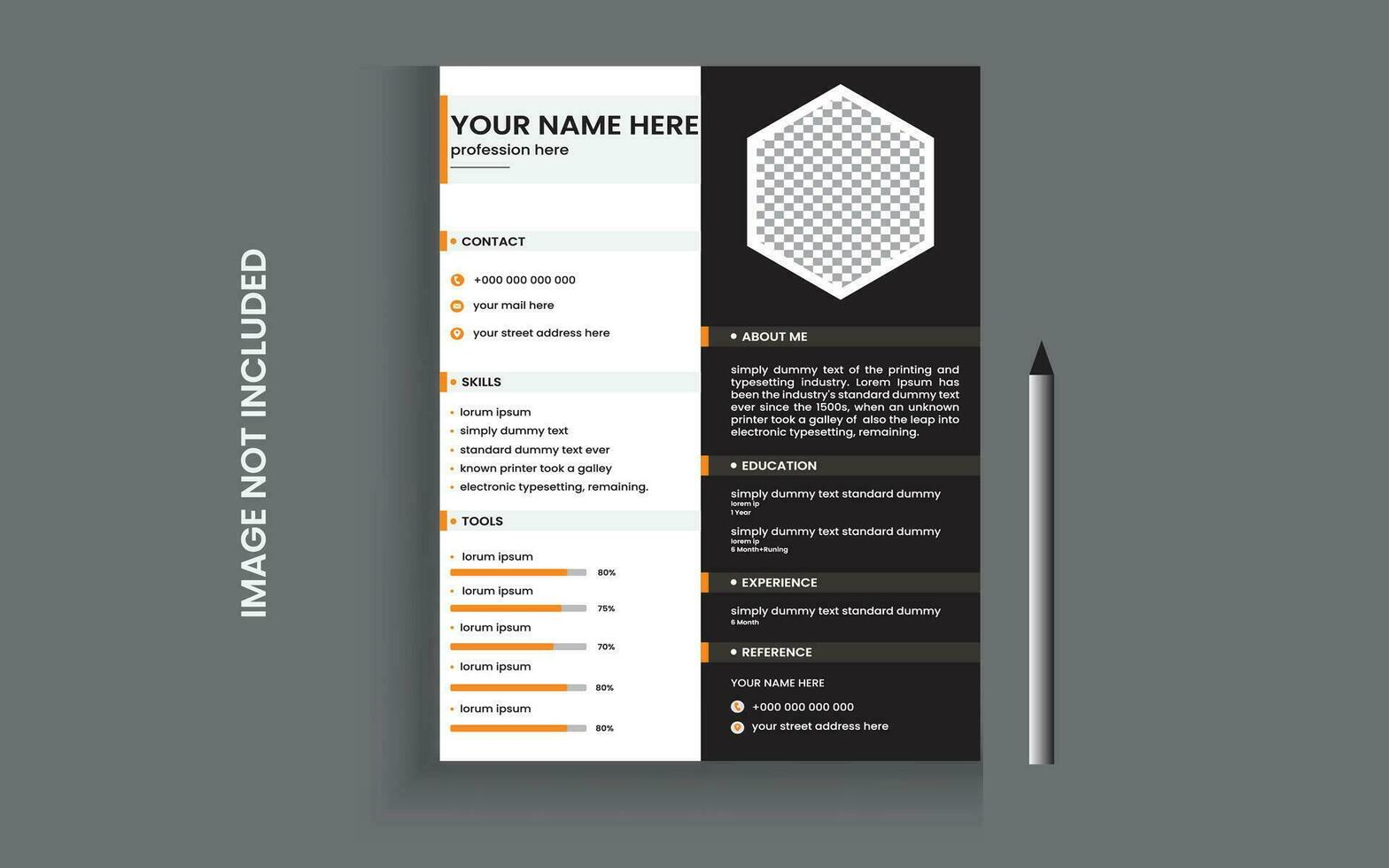 creative and simple cv template design vector