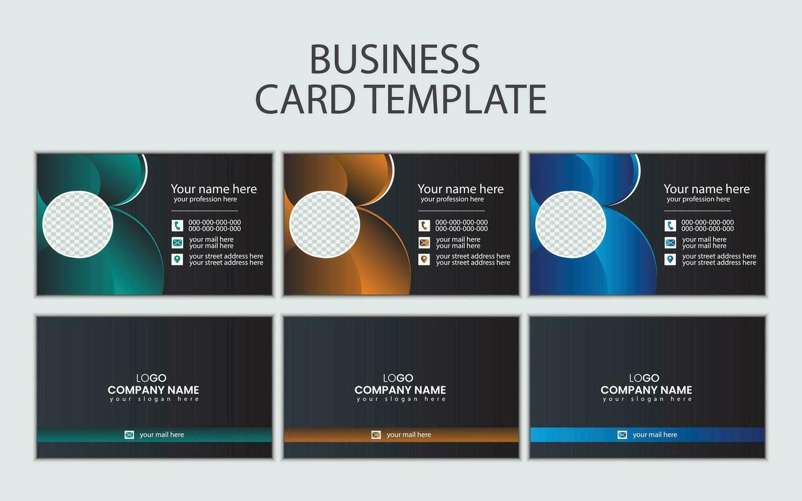 creative and simple business card template design. vector
