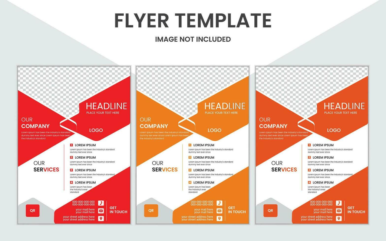 Creative and simple flyer template design. vector