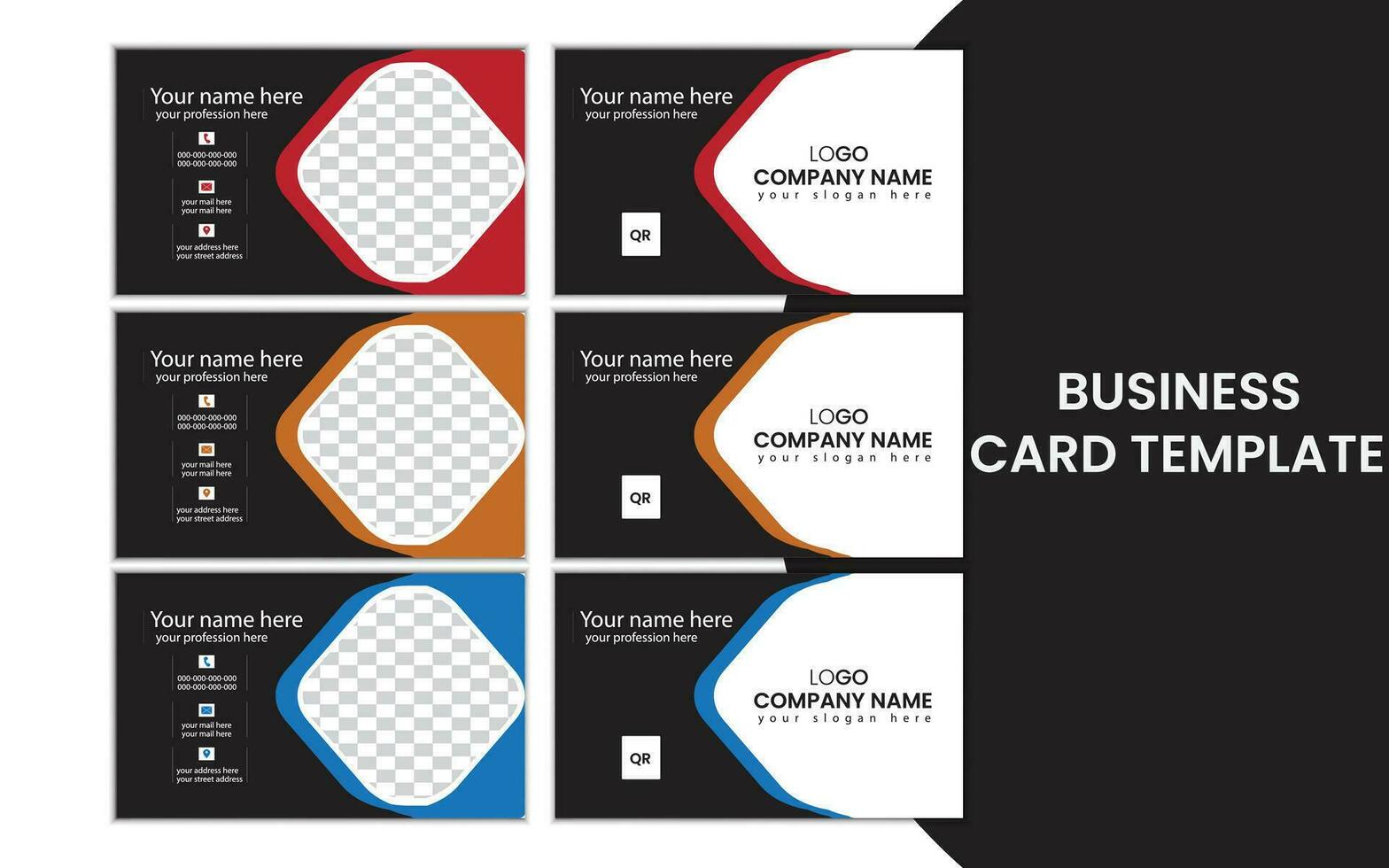 creative and simple business card template design. vector