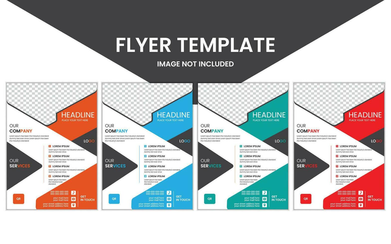 Creative and simple flyer template design. vector