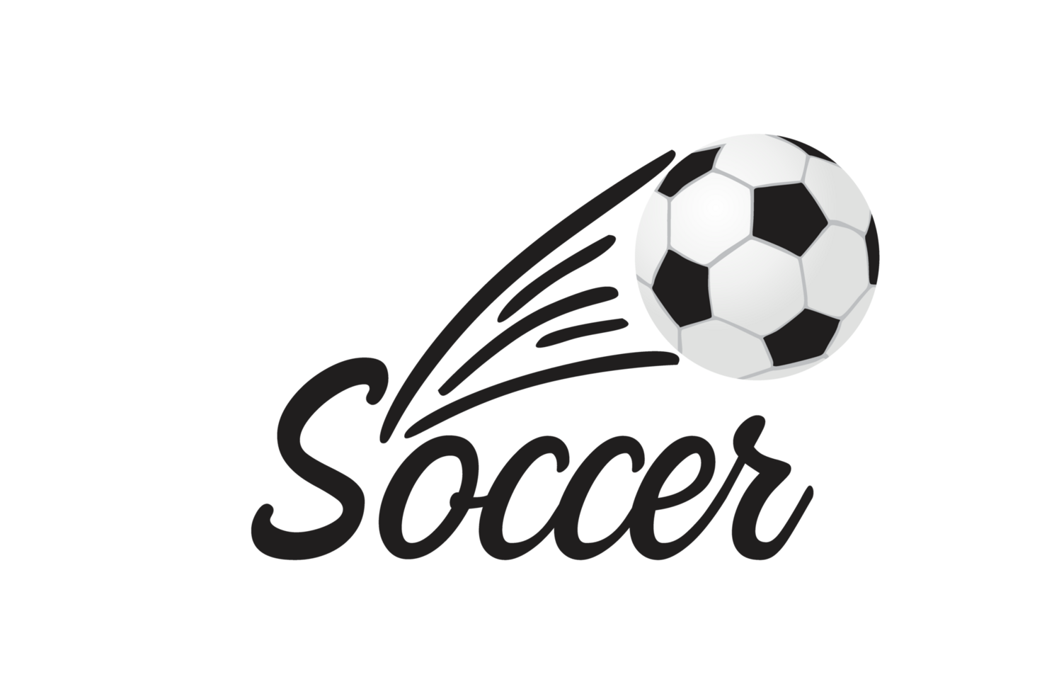 Fußball Design mit transparent Hintergrund png