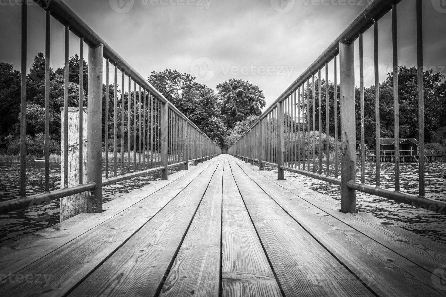 landing state at Ammersee black-white photo