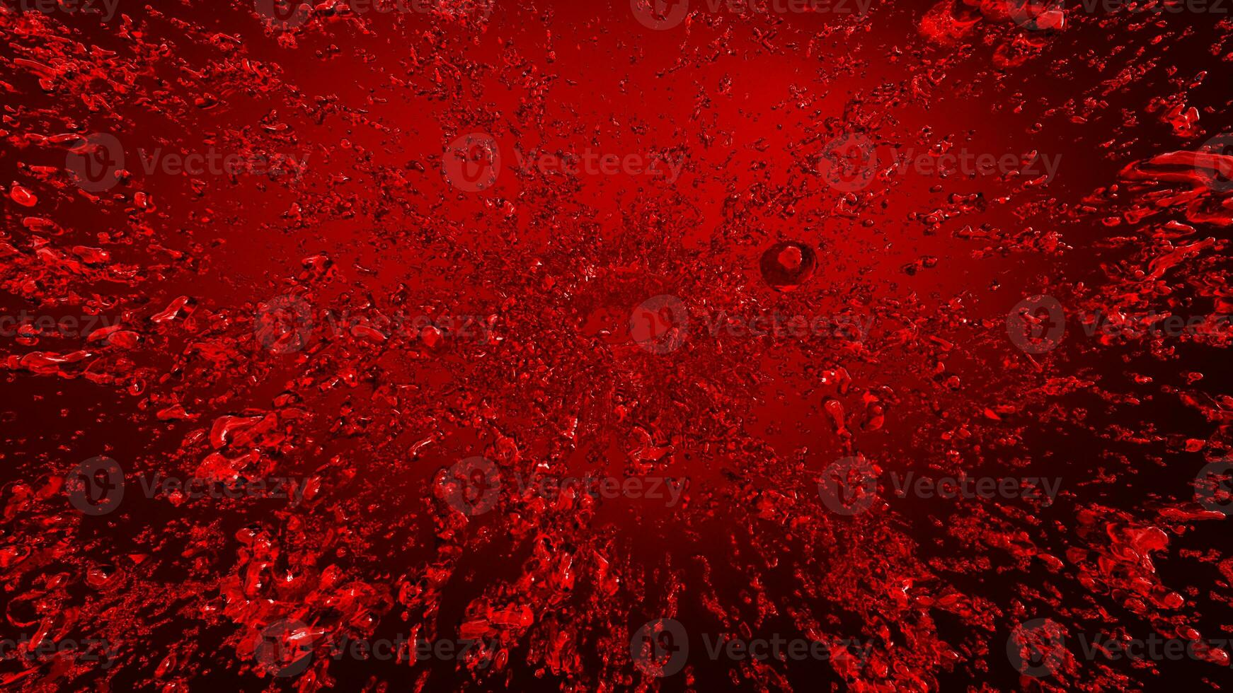 Enigmatic Crimson Cascade Fluid Transformation on Vibrant Red Canvas photo