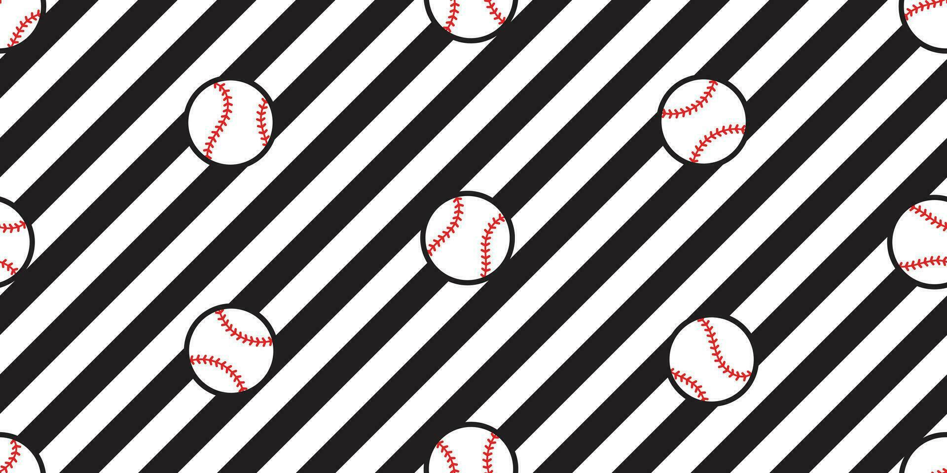 baseball seamless pattern vector stripes softball sport cartoon scarf isolated repeat wallpaper tile background illustration doodle design