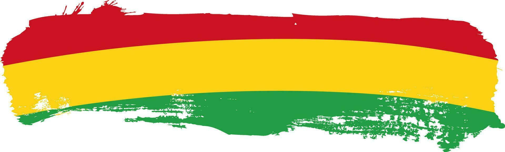 Guinea bandera cepillo forma, vector ilustración