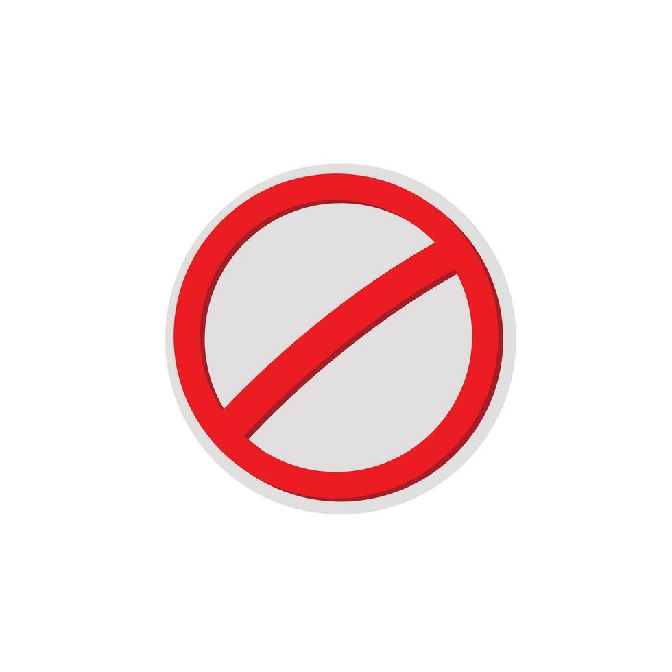vector illustration of prohibited sign symbol.