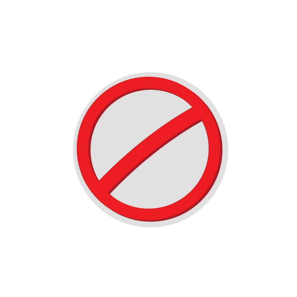 vector ilustración de prohibido firmar símbolo.