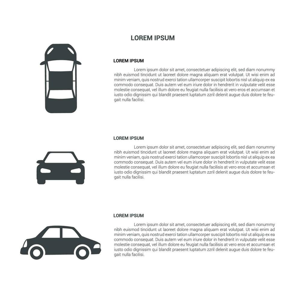 vector brochure car details flat design.