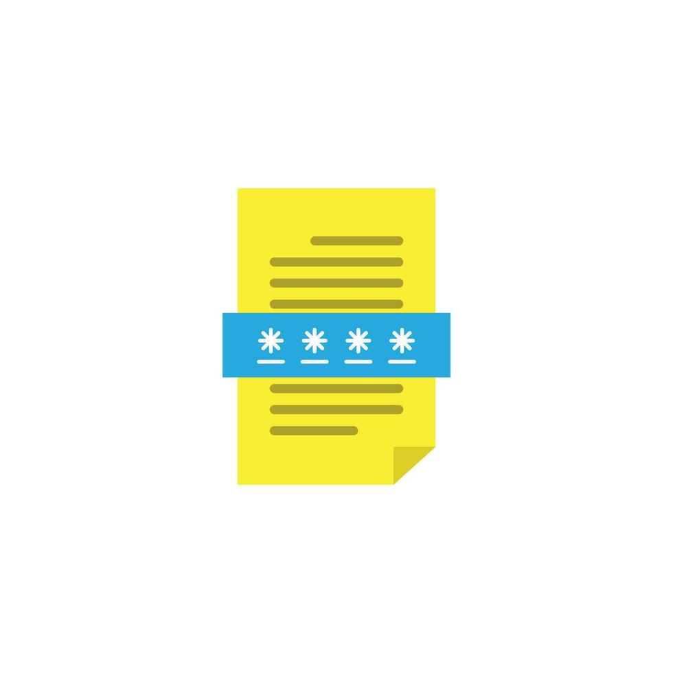 vector illustration of secret document file.