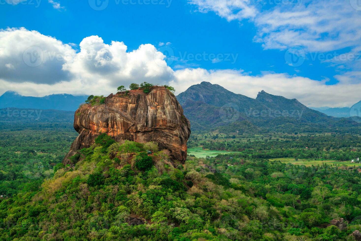 sigiriya, aka the lion rock, an ancient fortress in sri lanka photo