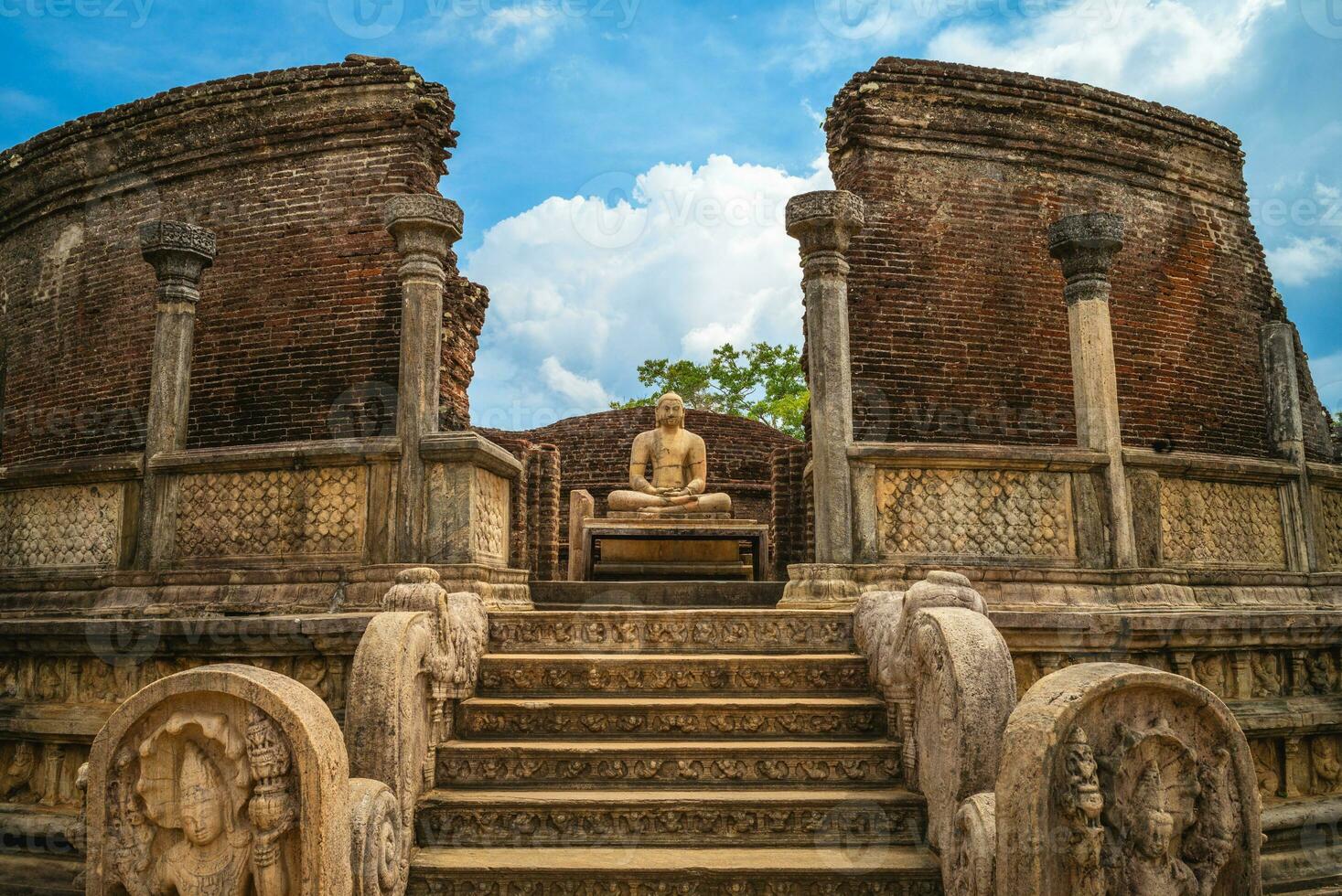 Sacred Quadrangle at Polonnaruwa Ancient city, Pulathisipura and Vijayarajapura, in Sri Lanka photo