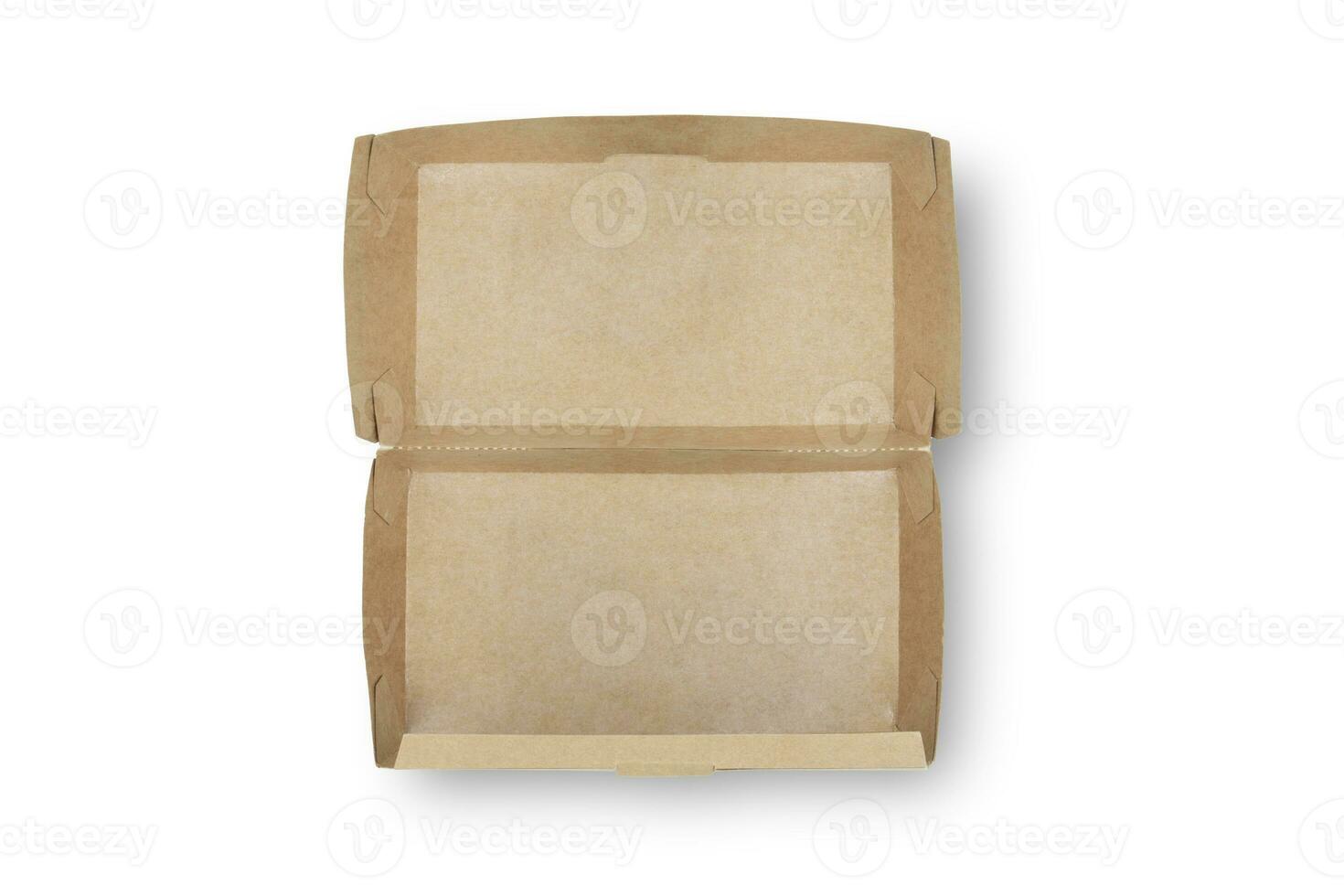 food cardboard box isolated on white background photo